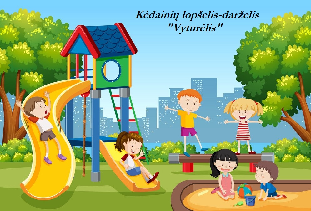 Kids playing on playground illustration